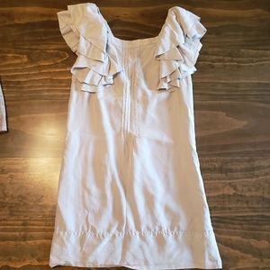 100% silk gray Floreat dress